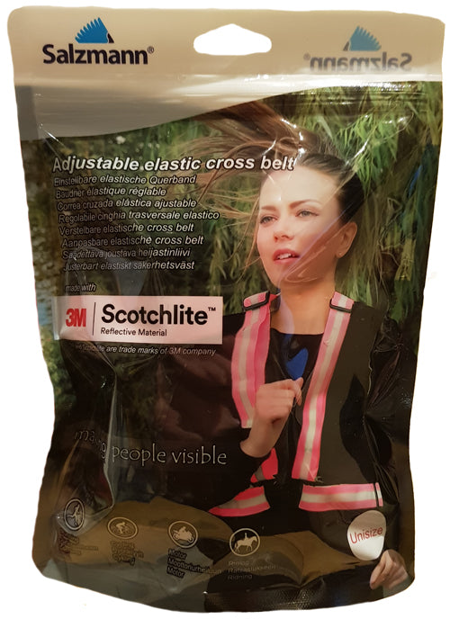 Salzmann 3M Scotchlite Reflective Cross Belt - Fluorescent Pink