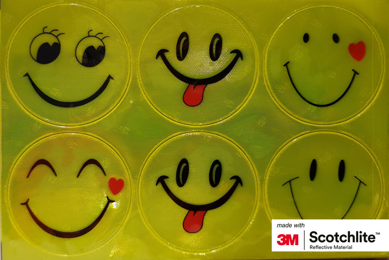 Salzmann 3M Scotchlite Reflective Stickers Smiley Faces