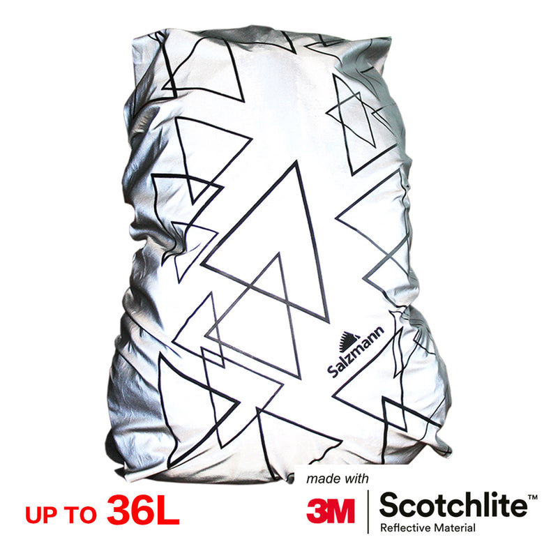Salzmann 3M Scotchlite Reflective Waterproof Rucksack Cover (Silver Triangles)