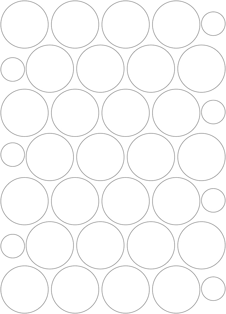 3M White/Silver Reflective Circles - A3 Sheet 60mm Circles