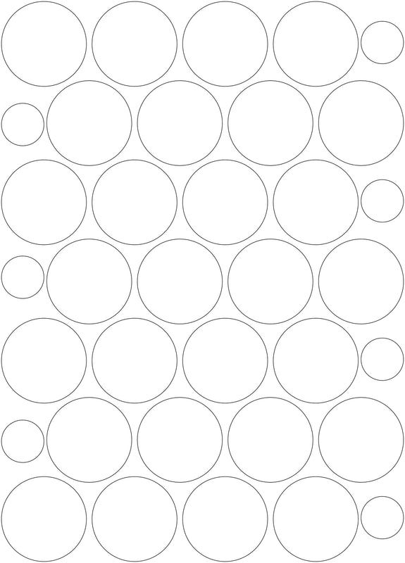 3M White/Silver Reflective Circles - A3 Sheet 60mm Circles