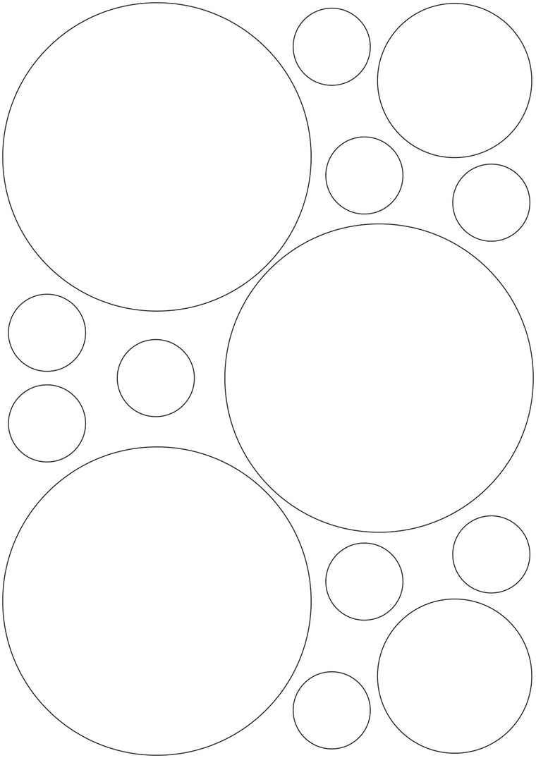 3M White/Silver Reflective Circles - A4 Sheet 120mm Circles