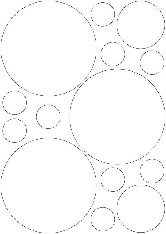 3M White/Silver Reflective Circles - A4 Sheet 120mm Circles