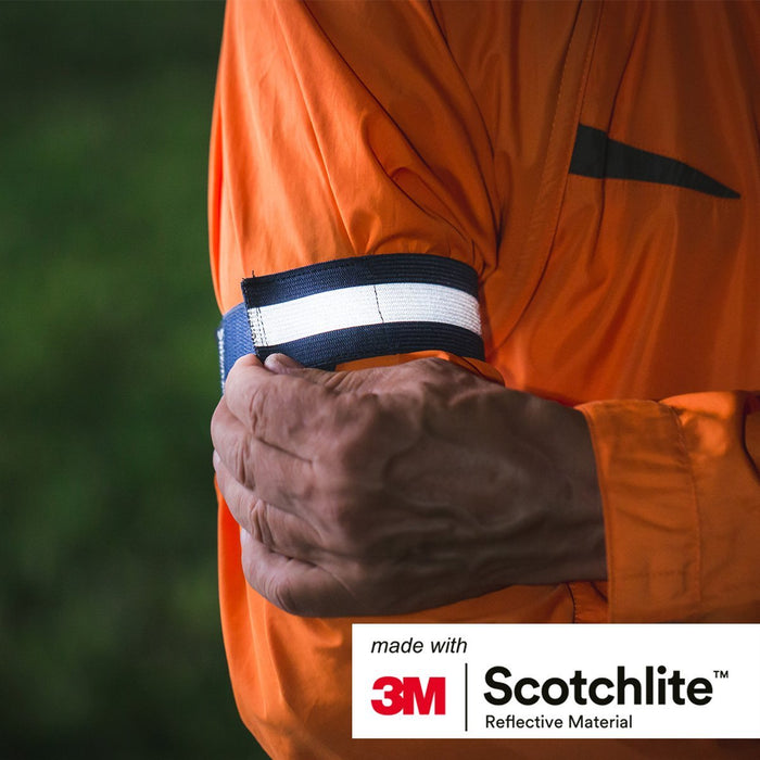 Salzmann 3M Scotchlite Reflective Elastic Arm Bands x2 Fluorescent Navy