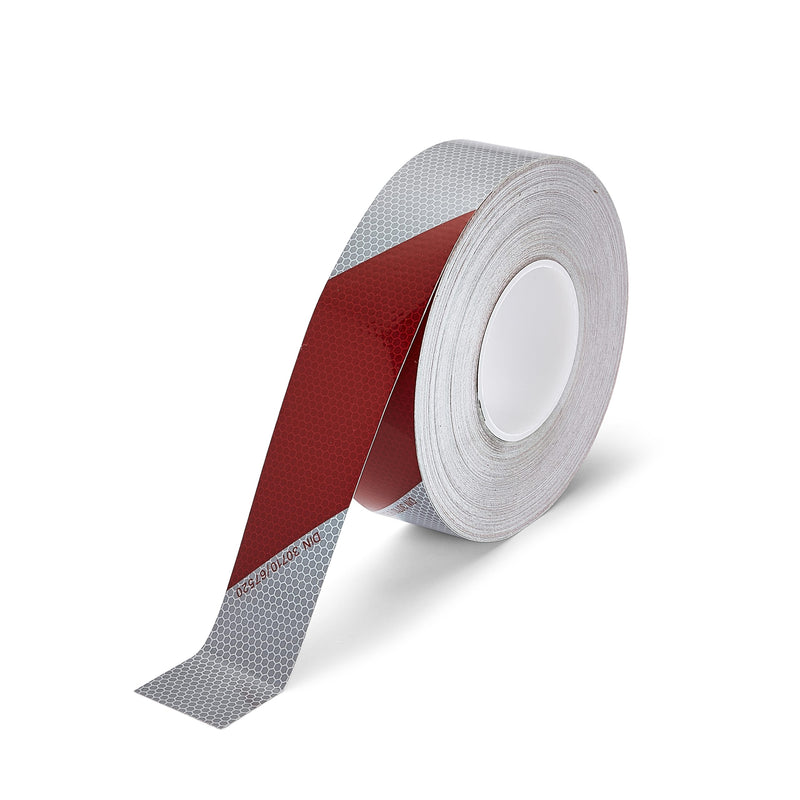 Red and White Hazard Reflective Tape