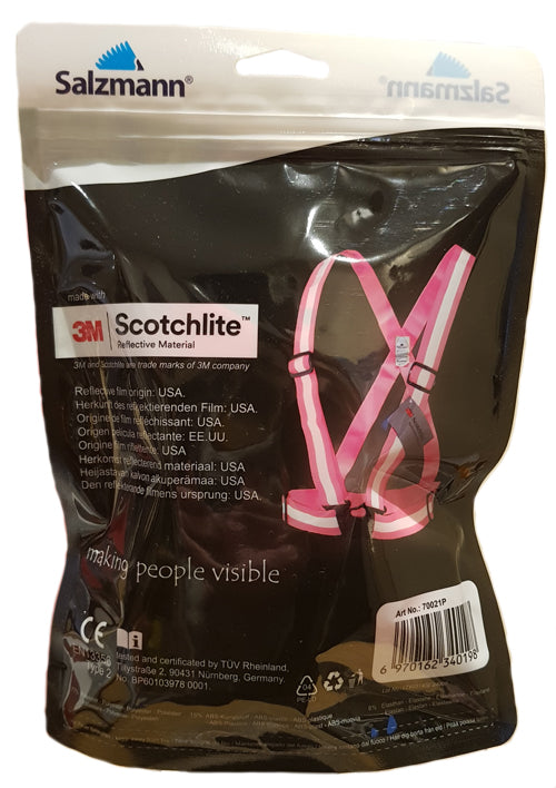 Salzmann 3M Scotchlite Reflective Cross Belt - Fluorescent Pink