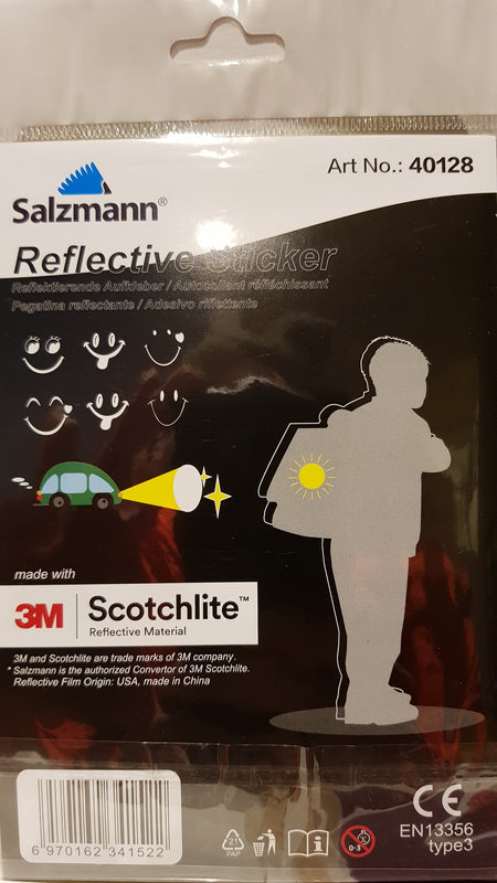 Salzmann 3M Scotchlite Reflective Stickers Smiley Faces