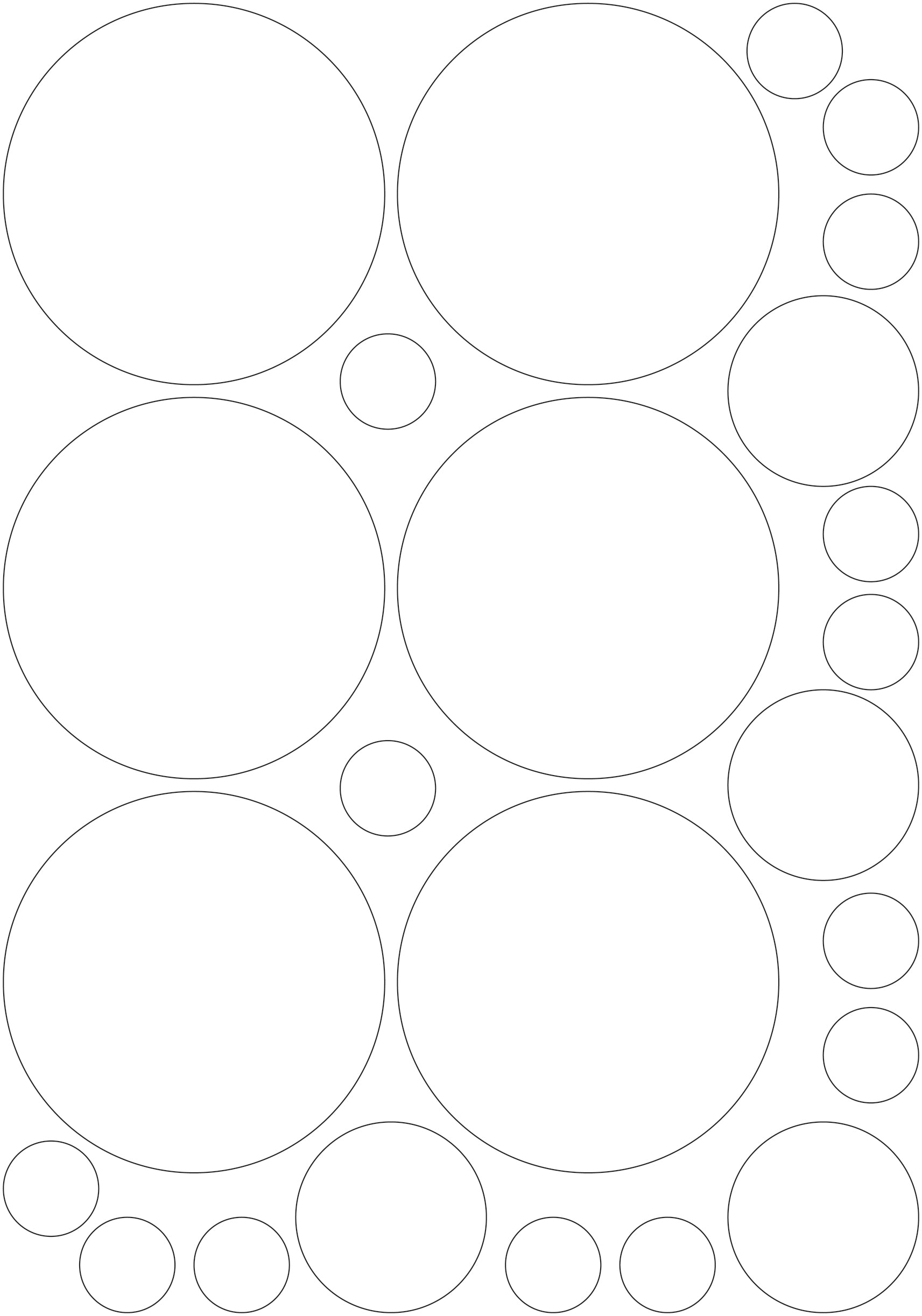 3M White/Silver Reflective Circles - A3 Sheet 120mm Circles