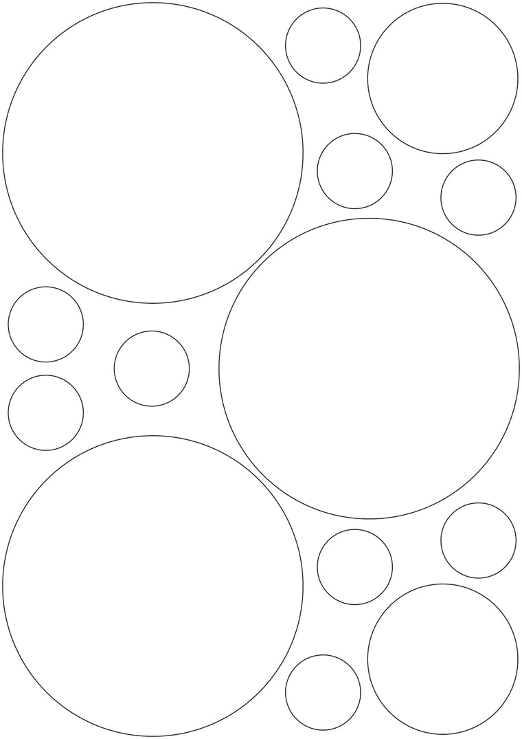 3M White/Silver Reflective Circles - A4 Sheet 120mm Circles