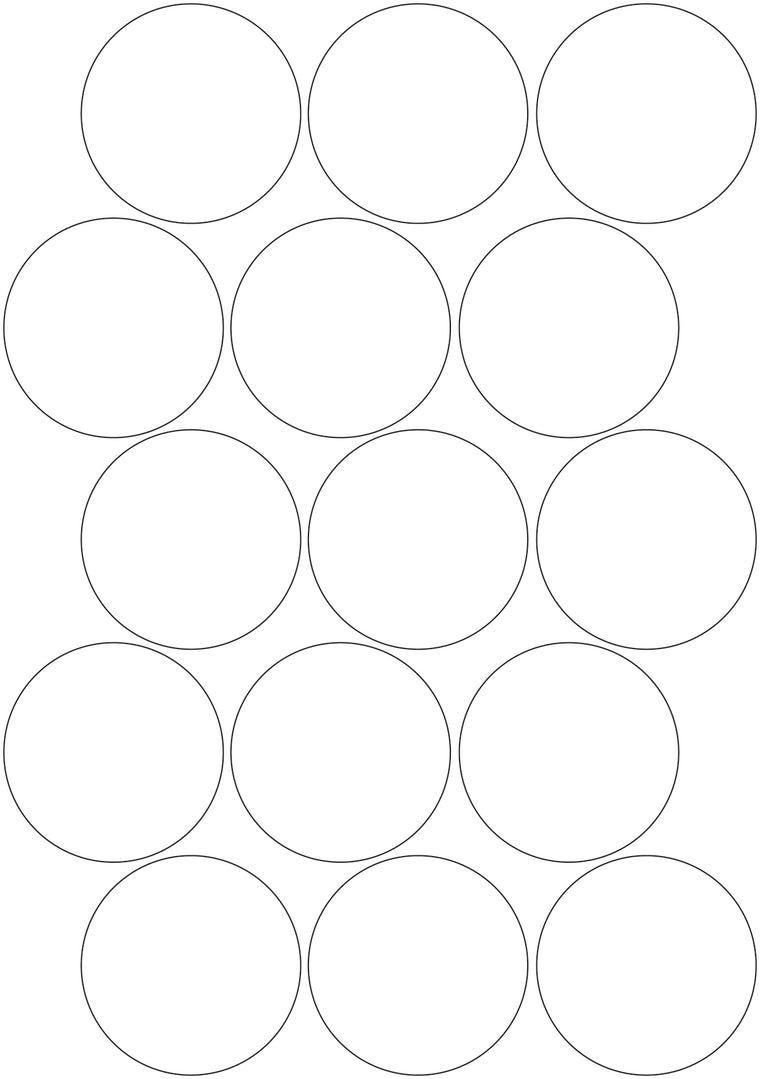 3M White/Silver Reflective Circles - A4 Sheet 60mm Circles