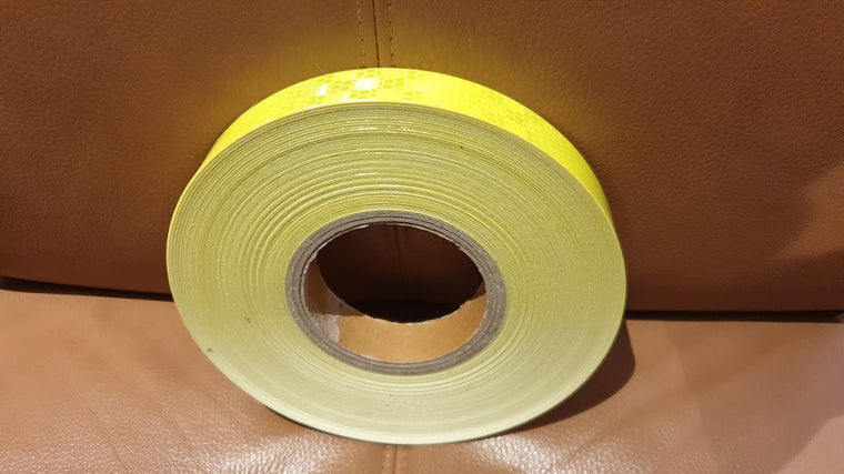 25mm High Intensity Reflective Tape - Fluorescent Yellow 25mm*45.7m roll