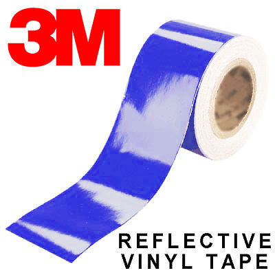 8 lots of 3M Scotchlite Blue Reflective Tape (25mm x 460mm)